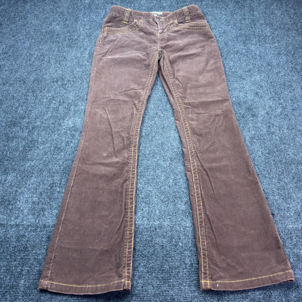 Tommy Hilfiger Hipster Boot Corduroy Pants Brown Bootcut Low Rise Size 4